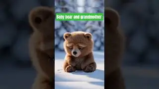 Crying baby bear in snow fall #aicartoon #animation #cartoon #bear #aivideo