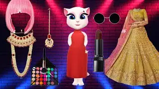 Angela Billu Makeup Funny Video | Billu Cartoon Lipstick Funny Video | Talking Tom Billu Cartoon