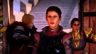 Qunari Inquisitor and Iron Bull romance scene