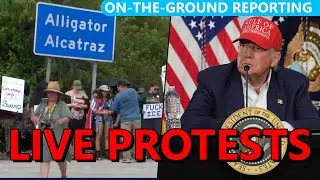 LIVE From PROTESTS Outside Alligator Alcatraz ICE Prison in Ochopee Florida
