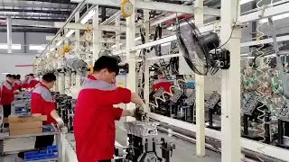 Immersive first-person perspective of the engine manufacturing plant