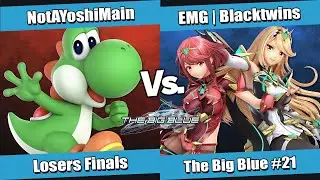The Big Blue #21 Losers Finals - NotAYoshiMain (Yoshi) vs EMG | Blacktwins (Aegis)