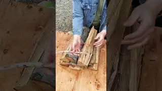 Bundle your Firewood Like a Pro #homestead #idaho #firewood #shorts #offgrid