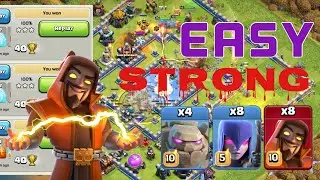 Easyest Th13 Strategy? Th13 Golem Witch Super Wizard Attack Legend League Attacks! Clash of Clans