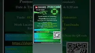 #foxconn#chennai#walkininterview#diploma#job#apprentice#government#iphone#manufacturing#diplomajobs⚡