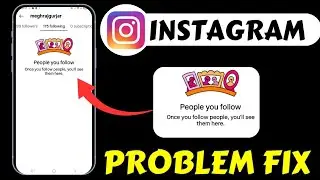 Instagram You People Follow Problem Solutions || Instagram Following Not Showing Problem Today Fix
