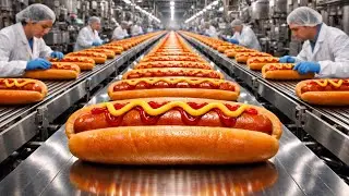 How Hot Dog Factories Produce Millions of Hot Dogs in a Single Day (Full Process)