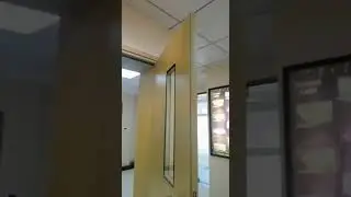 UL fire rated steel door with vision panel in showroom