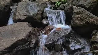 River Over Rocks | Gentle Mini Waterfall Sounds • No Talking (8 Hours)
