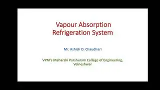 Lithium bromide vapour absorption refrigeration system