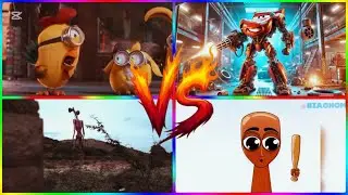 MINIONS🆚EATER MONSTER🆚McQueen Transformer🆚TUNG TUNG SAHUR- TILES HOP EDM RUSH🎶