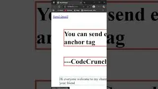 Send mail using anchor tag in html |  CodeCrunch  |