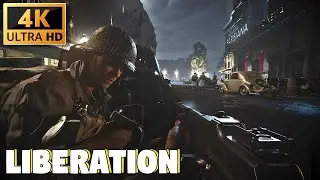 Call of Duty WWII Gameplay &ndash; Liberation Mission  | No Commentary | Russian Voice | 4K 60FPS