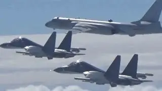 Chinese air force holds exercise over Sea of Japan