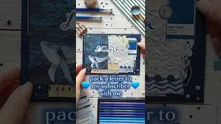 ☆&deg;&bull; pack penpal letter with me | blue whale theme &bull;&deg;☆ #penpalletters #penpalideas #penpalwithme