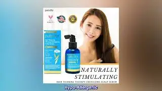 PURA D'OR Hair Thinning Therapy Energizing Scalp Serum Revitalizer (4oz) with Argan Oil, Biotin,