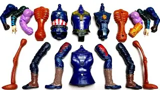 AVENGERS TOYS ASSEMBLE CAPTAIN AMERICA THANOS DOCTOR STRANGER AND SIREN HEAD MARVEL'S SUPERHERO TOYS