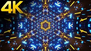 4k TV Abstract Hexagon Screensaver Multi color Relaxing background Video Loop No sound