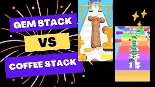 Gem stack vs coffee stack|| Very satisfying game video |enjoyable play |#gameplay #gemstack #coffee