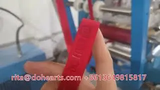 automatic elastic webbing band logo embossing machine with high frequency welding