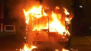 Pre Arrival Fully Involved Suspicious School Bus Fire | PHOENIX, AZ