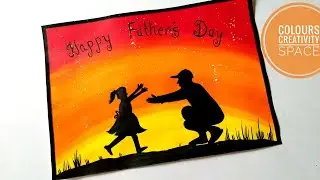 Father's  Day easy painting/Father's day painting ideas easy/beginners tutorial/Father's day gift