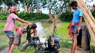 New Style Chalo Machine Start Process !!  How To Start Salo Machine Water Pump. The Boys Creation.