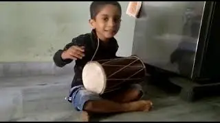 Milky playing dholak 😊 (vivaha manadhi song)