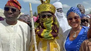 MERCY AIGBE AND HUSBAND AT EID PRAYER JUNE 2025