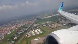 Garuda Indonesia Boeing 737-8U3 (PK-GNJ) Takeoff at Jakarta Soekarno-Hatta Intl