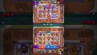 Meteor Witch Trapper HQ Mime vs Max Robot Witch Trapper HQ Mime - Rush Royale PvP Arena