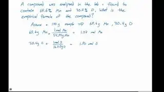 3.5 Empirical Formula Calculation