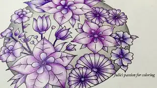 WORLD OF FLOWERS by Johanna Basford - Faber Castell Polychromos - color along