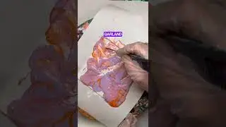 Gorgeous Lavender Garland Acrylic Pour #shorts #acrylicpourpainting #acrylicpour #acrylicpainting