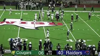 FWISD Varsity Football Western Hills Cougars vs Southwest Radiers