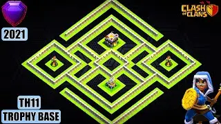 New Th11 Trophy Base Link 2021 | Th11 Trophy & Farming Base | Replays | Clash Of Clans