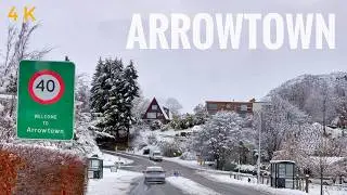 Drive From Lake Hayes To Arrowtown | Spring Snowfall | Queenstown New Zealand Driving Tour 4K 2024