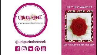 Step by Step DIY Deco Mesh Rose Flower Wreath on UITC Large Board