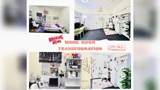 Work Room Transformation [Time- Lapsed] | BTS Room Decor| Sharing my work space with Hubby