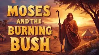 Moses and the the burning bush. Cartoon bible story, bible stories for kids/children.