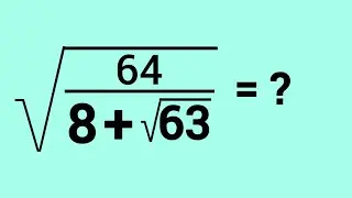 France | Maths olympiad Radical Problem |