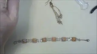 Pyramid Bracelet and Waxed Cord Dangle Earrings TUTORIALS using @PotomacBeadCo August Treasure Box