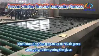 screen printing line and tempering furance whole process #machine #screenprinting #temperedglass
