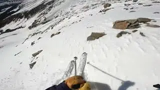June 1st AVALANCHE, above CLIFFS, loveland pass