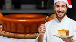 BOLO DE LARANJA NATALINO Em 3 Minutos  - Fácil e Delicioso!🍊