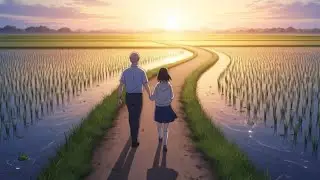 A Summer Evening by the Rice Fields 2026 ✨ | Soft Thoughts, Fireflies, and a Name I Still Remember 🌾