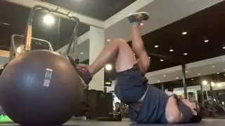Single Leg Stability Ball Hamstring Curls