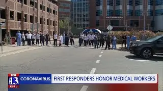 Lights, sirens and support: First responders thank healthcare workers