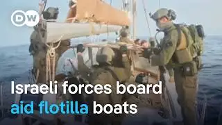 Israel intercepts dozens of Gaza-bound aid flotilla vessels, detaining hundreds of civilians