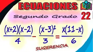 Cómo RESOLVER  ECUACIONES de SEGUNDO GRADO con FRACCIONES y PARÉNTESIS